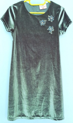Mädchenkleid dunkelgrün - mädchenkleid,,