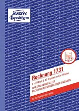 AVERY Zweckform 1731 Rechnung (A5, 3x40 Blatt, selbstdurchschreibend mit farbige