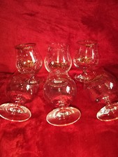 Coca Cola Gläser 6-tlg.0,3 l  klar Schwenker mit Goldrand 13 cm Höhe (sehr gut)