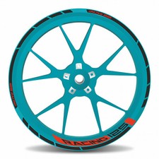 Set Felgenrand Aufkleber Motorradfelge kompatibel für Yamaha Cyan Storm : MT-125