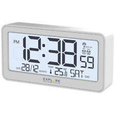 Explore Scientific RDC1000GYE000 Funk Wecker Weiß (matt) Alarmzeiten 2