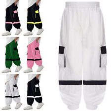 Kinder Mädchen Hose Jogger Cargohose Harem Leggings Athletisch Hosen Wourkout