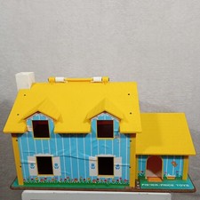 Fisher Price Carry And Play Familienhaus/Garage 1969 Haus Vintage 60er