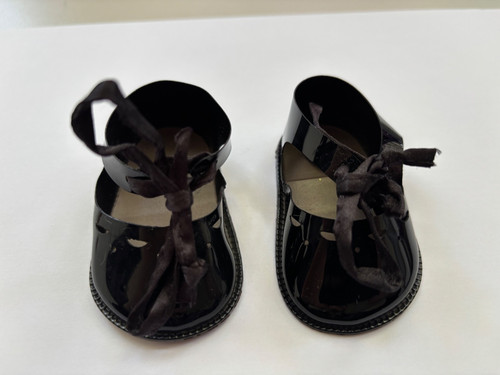 Puppenschuhe schwarz vintage - puppenschuhe,