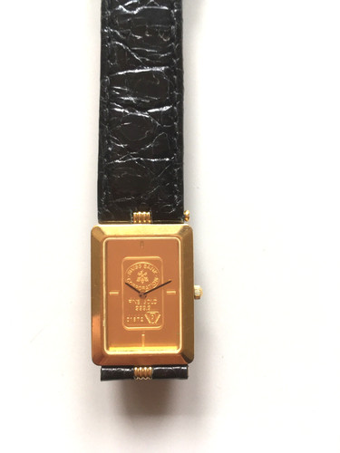 Damenarmbanduhr mit goldbarren - damenarmbanduhr,