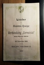 Liederheft WS 1903/04