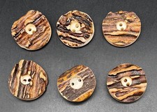 ⚜️ 6 alte Hirschhorn Knöpfe für Miesbacher/Chiemgauer Trachten Jacke  Ø 3,0 cm⚜️