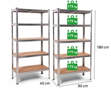 2x Metallregal Thomas Steckregal Werkstattregal Schwerlastregal Kellerregal NEU