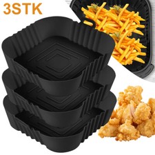 3x Silikonform Für Heißluftfritteuse 3.8-4.7L Airfryer Zubehör Silikon Backform