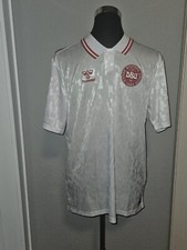 DBU Dänemark Trikot Shirt Jersey Hummel Auswärts away, weiß, Größe L, Neu