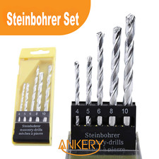 STEINBOHRER SET 4/5/6/8/10mm Fliesen Bohrer Set Betonbohrer ANKERY