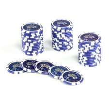 50 Poker-Chips Wert 10 blau