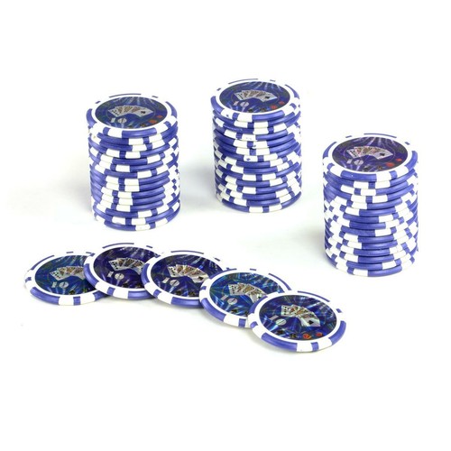 Poker chips wert blau - 50, poker-chips