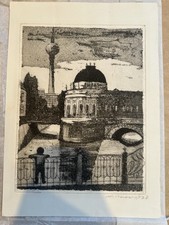 Arno Mohr – „Bodemuseum“ – Original-Radierung, handsigniert