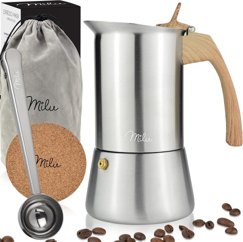 Milu espressokocher edelstahl - espressokocher,