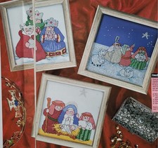 Stickvorlagen Kreuzstich Weihnachtsgeschichte Krippe 3 Muster v. Margaret Sherry