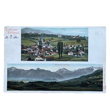 Postkarte AK Lithographie Bad Kohlgrub Ortsansicht Garmisch Partenkirchen 1904