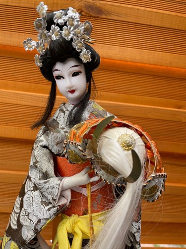 Handgef geisha puppe seide - puppe,