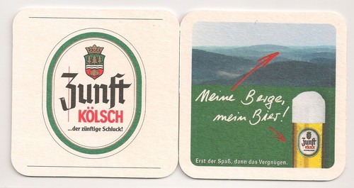 Zunft kölsch bierdeckel - kölsch,