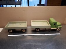 # DDR Spielzeug # Blech # Holz# Großer Lkw Pritsche mit Hänger
