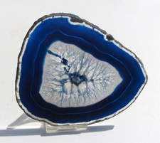 Achatscheibe blau/kristall 125