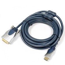 Monitor Kabel HDMI DVI 24+1 Ferritkern 1080p PC Beamer TV High Speed FULL HD