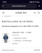 Louis XVI Herrenuhr Limitierte