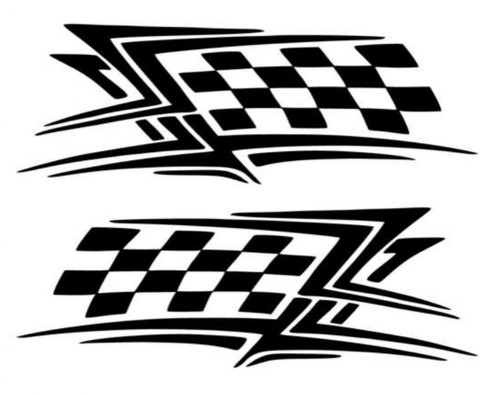 Racing streifen flagge links - streifen,