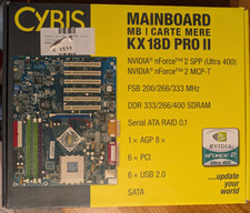 Very Rare Mainboard Cybis KX18D PRO II nForce 2 Ultra 400 Socket A/462 + OVP