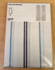 IKEA ÄDELSPINNARE Gardinen Vorhang (145x300cm) Gardinenschal weiß blau gestreift
