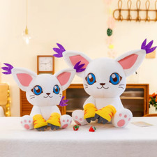 40 cm Digimon Plüschtier - Tailmon & Patamon Stofftier Anime Puppen Schlafzimmer Deko