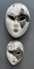 Venezianische Masken/Paar / Wanddeko / Harlekinmaske / Keramik / Paar