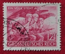Deutsches Reich DR Parteimiliz Der Volkssturm Ein Volk Hitler  gestempelt 1945