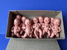 10 Schildkröt Strampelchen 50er Jahre 8 1/2 cm Celluloid alte Puppenstube Puppe