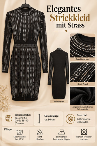 Elegantes damen strickkleid - elegantes,