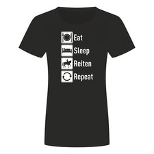 Eat sleep reiten repeat - reiten, damen