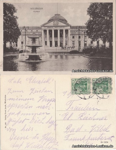 Ansichtskarte wiesbaden - ansichtskarte,