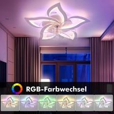 RGB Deckenventilator LED Deckenlampe mit Beleuchtung Fernbedienung Schlafzimmer
