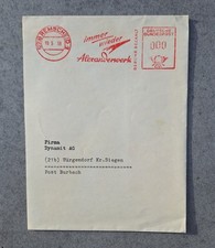 Freistempel Remscheid 19.5.1958 immer wieder Alexanderwerk