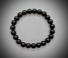 Natur SCHWARZER ONYX Edelstein-Armband Kugelarmband Ø 8 mm NEU AA-Qualität
