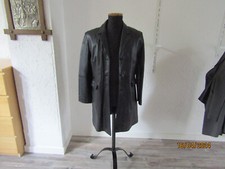 super, schwarzer Nappaledermantel, Damen