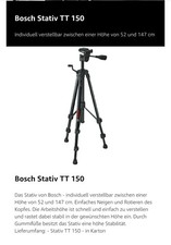 Bosch Stativ TT 150 BT 150 3 601 K96 B01 Höhenverstellbar
