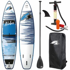 F2 Inflatable Aloha 11'4'' SUP iSUP Stand UP Paddle Board Paddel 2022 Blau