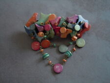 Haarklammer Spange Clip bunte Holz Anhänger Groß 32,4 g/11,4 x 10 cm