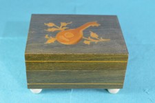 MECHANISCHE HOLZ SPIELDOSE / SPIELUHR