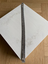 Original Swarovski Lederarmband mit Steinen in hellgrau 36 cm Länge