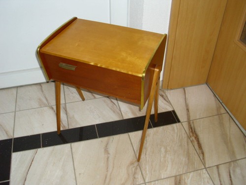 Vintage holz nähkasten - vintage, auf