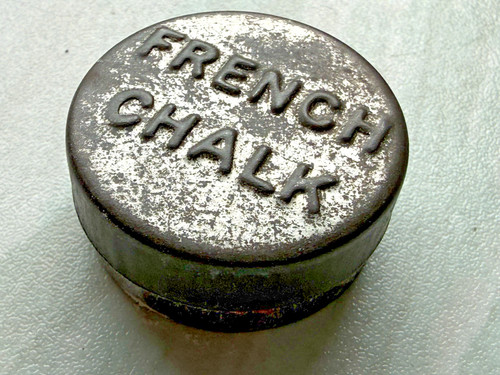 Alte blechdose french - french, chalk
