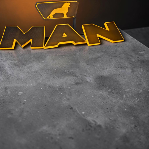Man frontlogo leuchtbuchstaben - man,