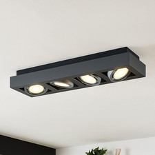 Arcchio Deckenstrahler LED Ronka Wohnzimmerleuchte Deckenlampe GU10 dunkelgrau